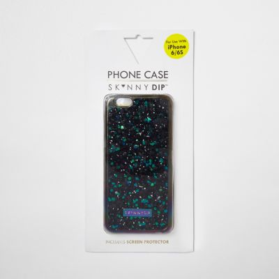 Skinny Dip black bug glitter iPhone 6 case